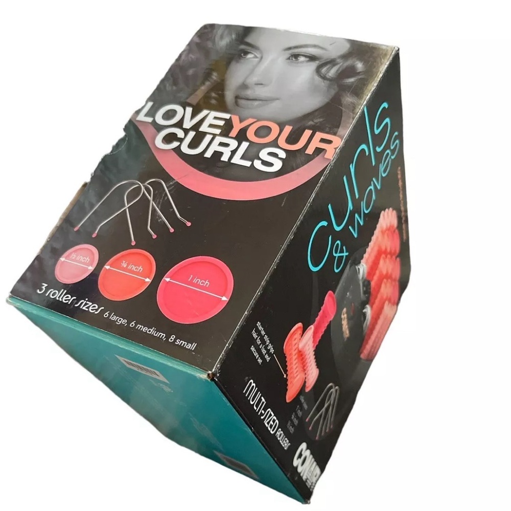 Conair Compact Multi-Size Hot Rollers Curls And Waves Coral HS83R 20 Rollers